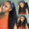 Deep Curly Headband Wigs Human Hair Thickness and Natural