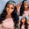 22 inch Body Wave Headband Wig No Gel Synthetic Long Wavy Wigs for Black Women