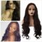 T-part Lace Front wigs with Heat Resistance Long Wavy Brown Synthetic Hair