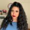 13x3 Curly Lace Front Wig with Baby Hair Black Synthetic Wig with Natural Hairline