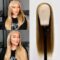 13x3 Glueless Lace Front Wigs Heat Resistant Kanekalon Fiber Synthetic Hair Real Natural Straight Wigs