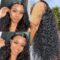 13x3 Long Loose Curly Wave Lace Front Wigs with Baby Hair Heat Resistant Glueless Synthetic Lace Front Wigs