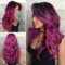 Colorful Wig Cosplay Costume Wig Long Natural Loose Wavy Red Mixed Purple Wigs for Women