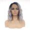 L Right Side Lace Front Synthetic Wigs for Women  Dark Roots Ombre