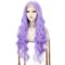 Light Purple Lace Front Wig with L Part Deep Middle Parting Wavy Long Synthetic Wigs