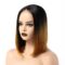 Short Bob 13x4x1 T Part Lace Wigs for Women Black Ombre Blonde Synthetic Straight Soft Hair Wig