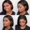Short Bob Wigs Pixie Side Part Straight Hair 13x4 Lace Front Human Hair Wigs For Black Women