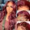 99j Red Burgundy Body Wave 4x4 13x4 13x6 HD Lace Front Wigs Human Hair 180% Density